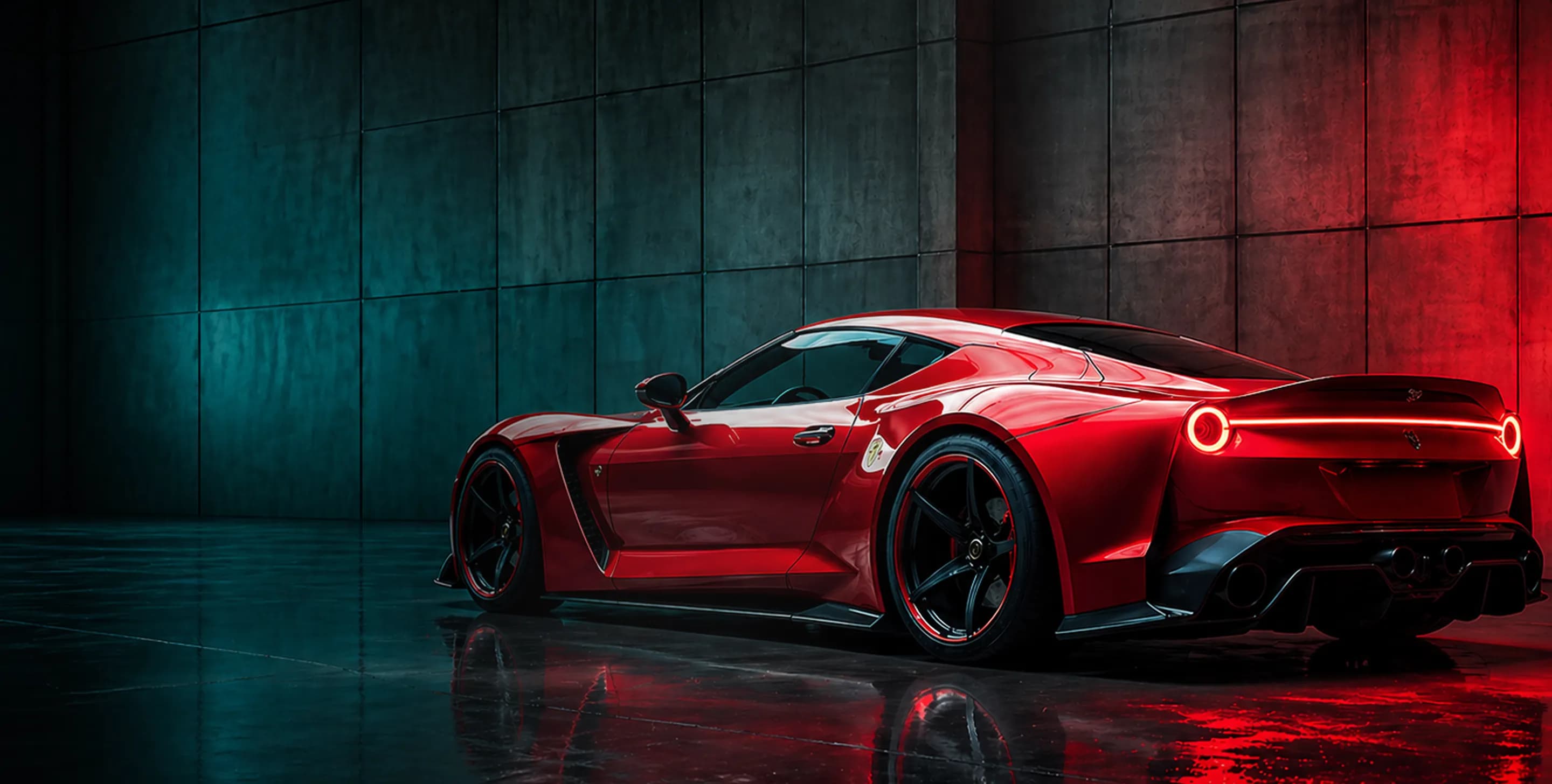 Luxury Red Sports Car